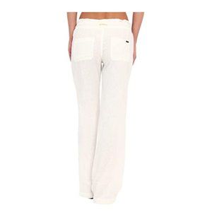 Roxy White Linen Blend Pants-Large
